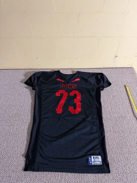 Garb Athletics Dons #73 Football Jersey Size A3XL Black Red