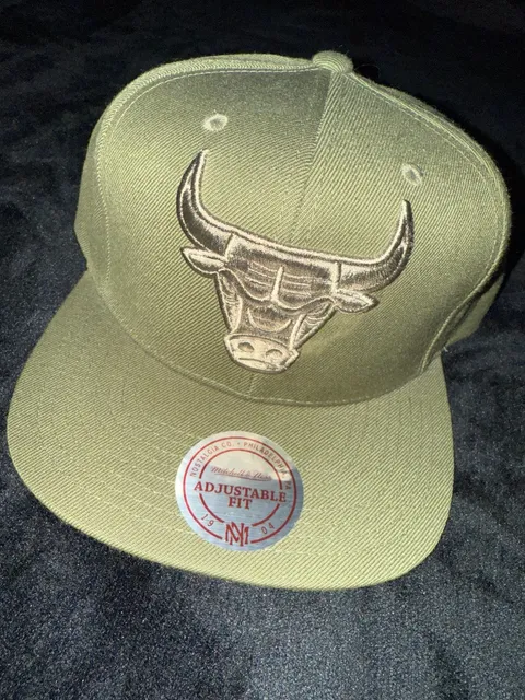 Mitchell & Ness Chicago Bulls Snapback Hat Adjustable Green