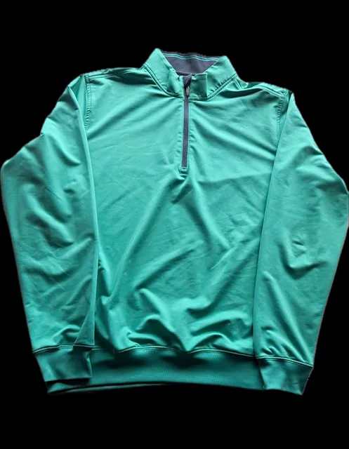 Carnoustie Performance Men's Turquoise 1/4 Zip Golf Pullover Long Sleeve L