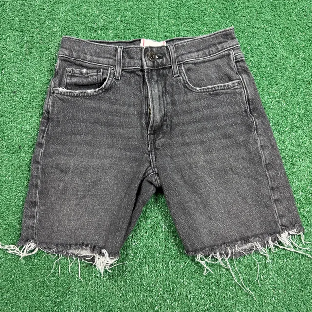 BDG Denim Shorts Size 24 Black Raw Hem Distressed