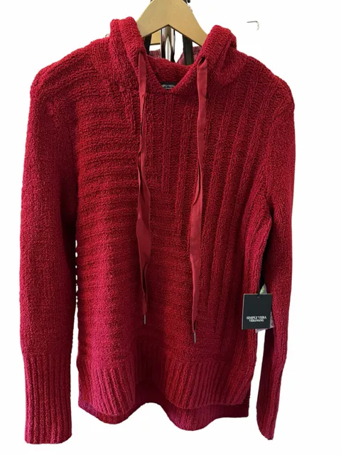 Simply Vera Vera Wang Teddy Hoodie Size Small Wine Alure