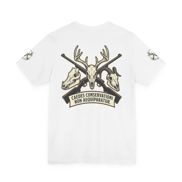 Skull Antlers Hunting Tee | Wildlife Conservation Latin Motto