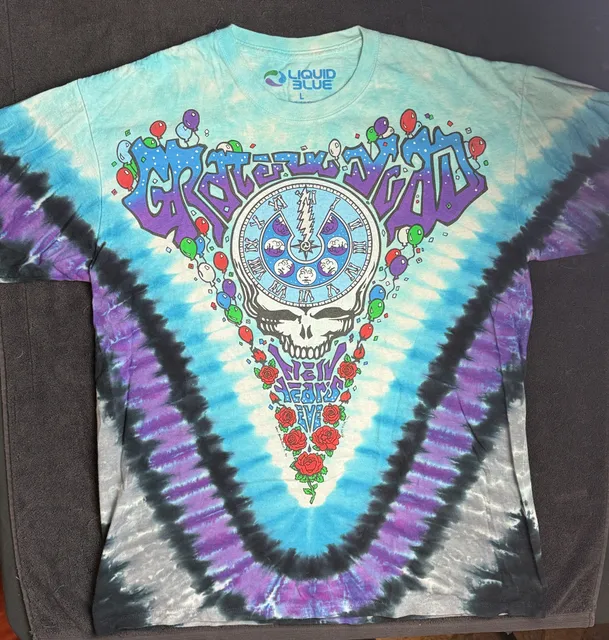Liquid Blue Grateful Dead Midnight Hour T-Shirt Size L Tie Dye