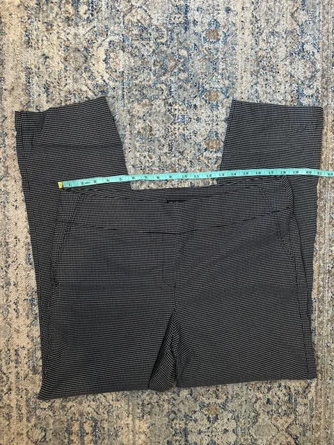 Hilary Radley Pull-On Pants Size XL Black White Houndstooth Slim Ankle