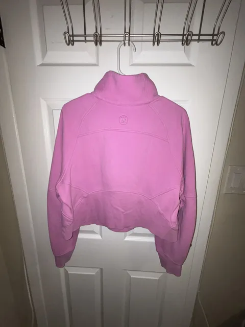 Lululemon Scuba Oversized 1/2 Zip Pink Hoodie