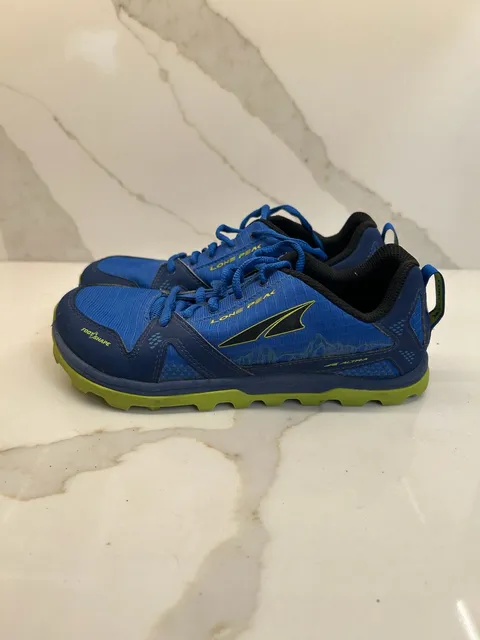 Altra Lone Peak Trail Running Shoes Blue Lime (Size: 4)