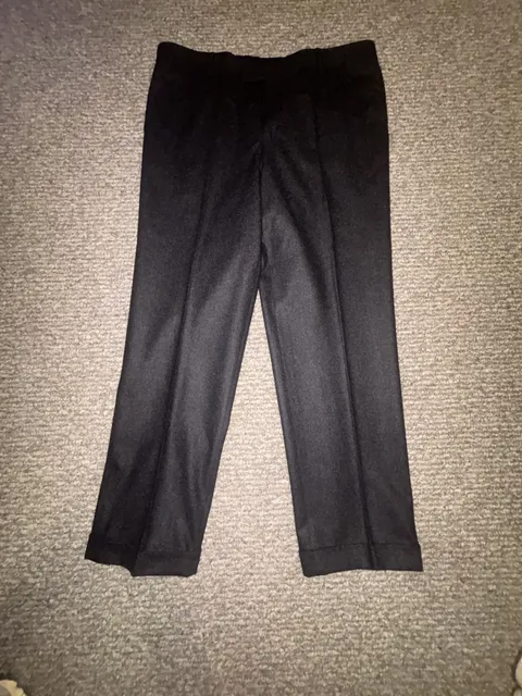 Mr Granger Dress Pants Size 40L Black 100% Wool