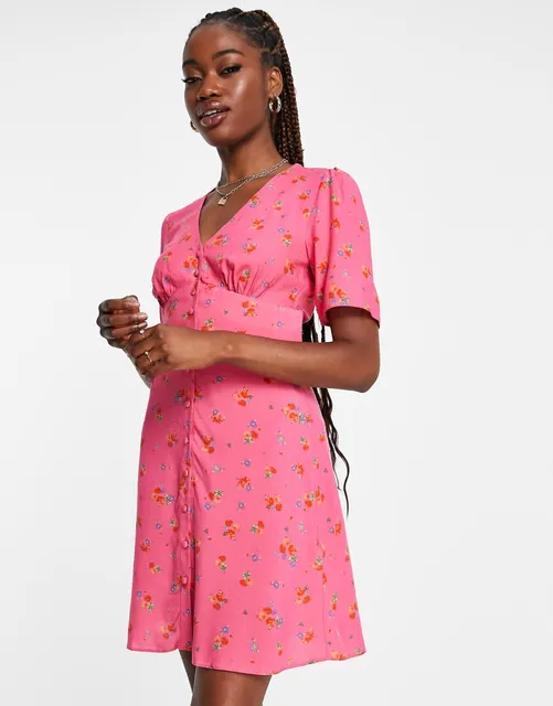 Nobody's Child Alexa ditsy print mini dress in pink
