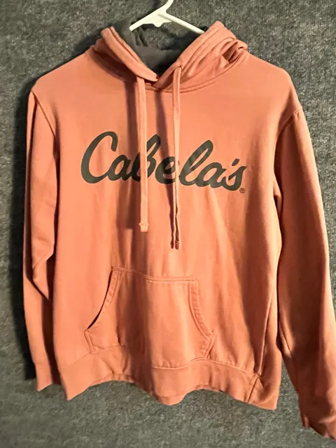 Cabela's Hoodie Size M Coral Pink Pullover hoodie 003-170