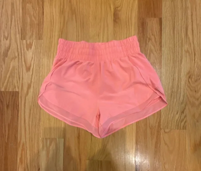 Athleta High Rise Mesh Racer Run 3" Short Size S Pink Athletic