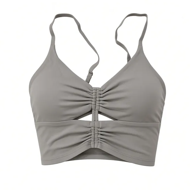 Athleta Cinch Longline Sports Bra Size S Sage Green