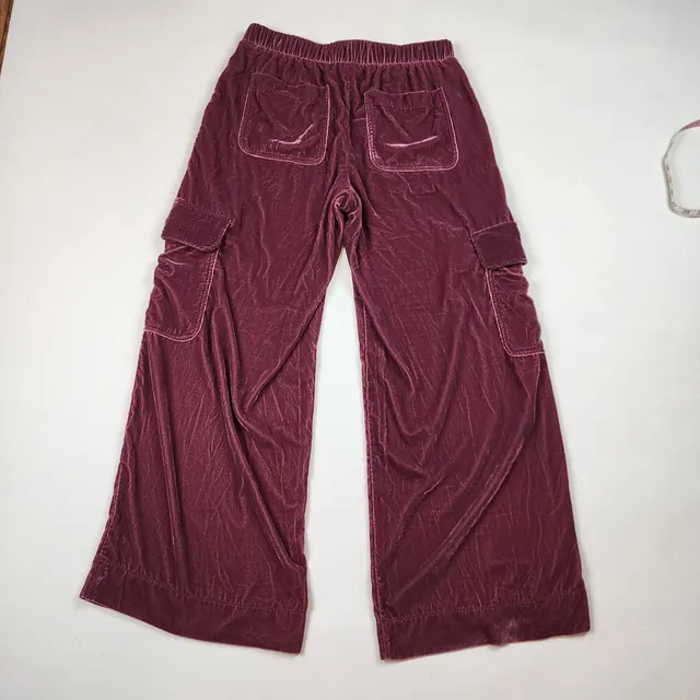 Universal Thread Velvet Cargo Pants M Plum Indie Sleaze Soft Grunge Y2K Retro