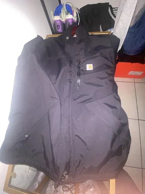 Carhartt Shoreline Jacket Size XL Black Storm Defender Waterproof J162