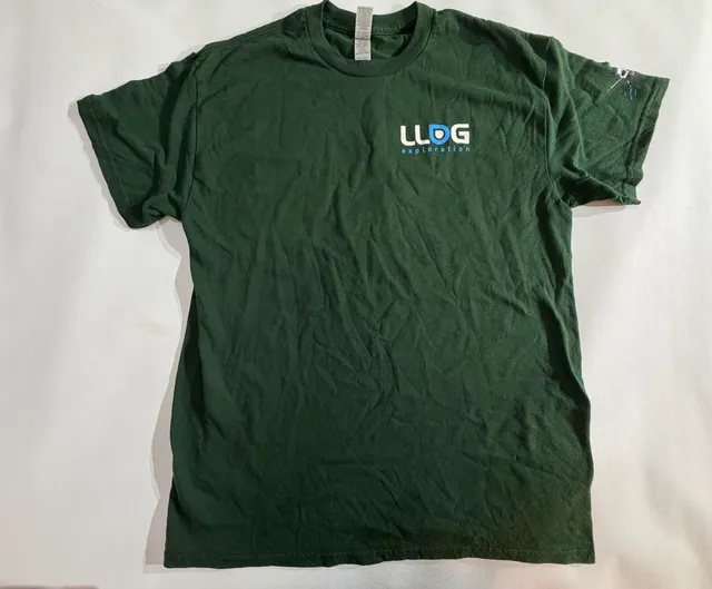 Gildan LLOG Exploration Dark Green Graphic T-Shirt Medium