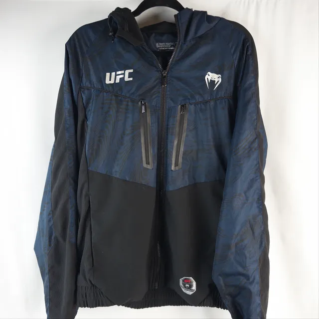 UFC Venum Fusion Fight Week Zip Hoodie Size XL Oceanic Blue