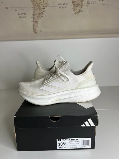 Adidas Ultraboost 5X Size 10.5 White Running Shoes JH7245