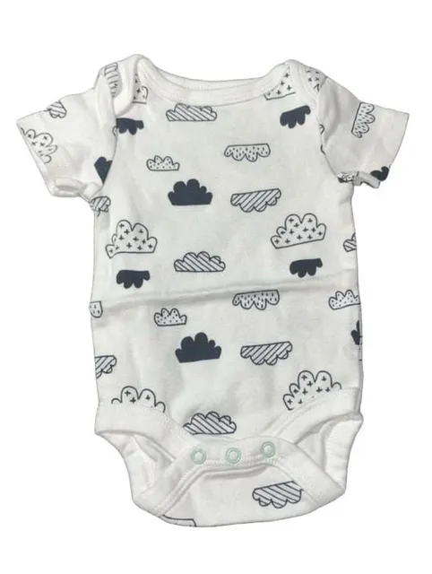 Cloud Island Baby Bodysuit White Black Clouds Print Newborn