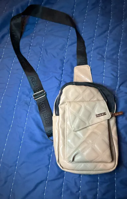 Kensie Quilted Beige Sling Bag Crossbody