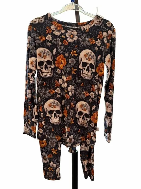Baby Bean & Co. Skull Floral Pajama Set Size 5T