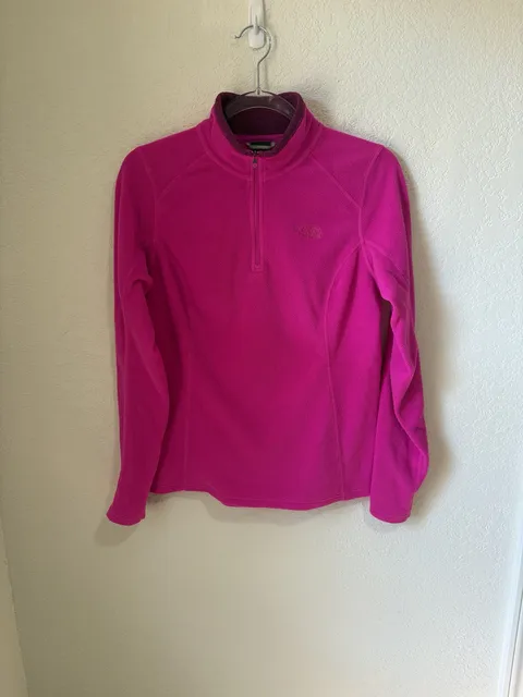 The North Face Glacier 1/4 Zip Fleece Size S Pink Pullover