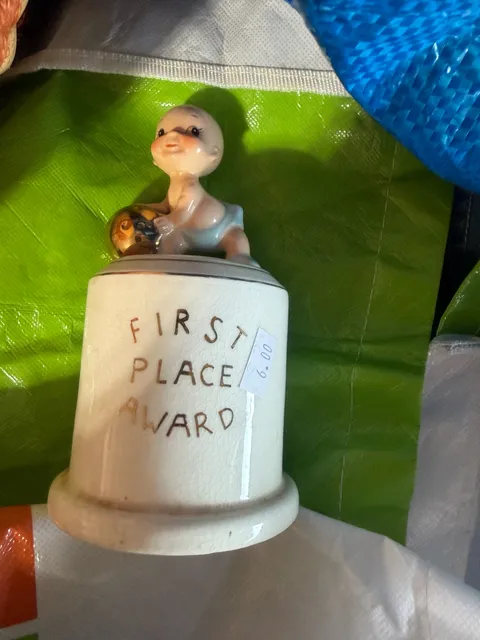 Napco Vintage First Place Award Baby Ceramic Figurine