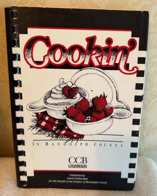 Vintage 1988 Cookin’ in Randolph County Cookbook – NC Southern Recipes – Hospice