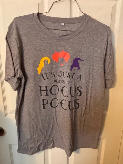 Unbranded Hocus Pocus Graphic T-Shirt Size XL Gray