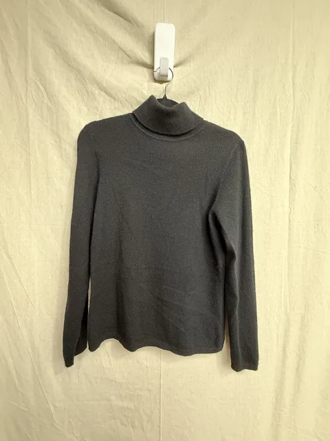 Charter Club Turtleneck Sweater Size M Black Cashmere