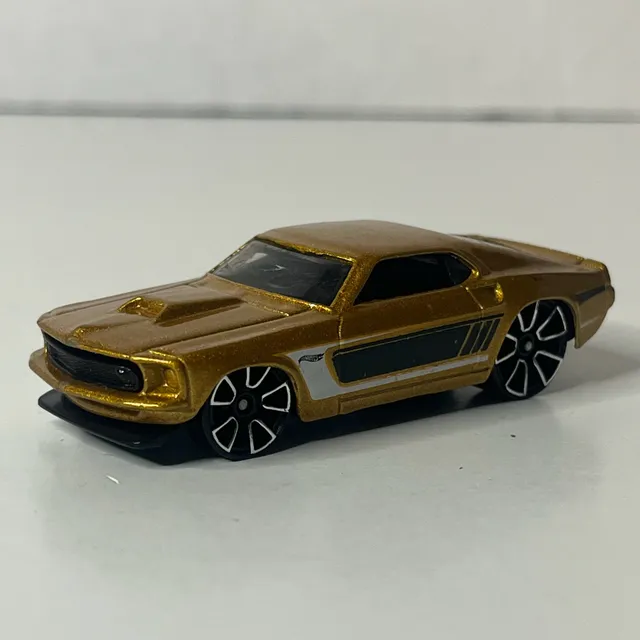 Hot Wheels 1969 Ford Mustang Gold Diecast Car