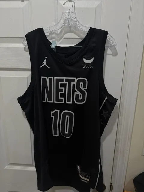 Jordan Brooklyn Nets NBA Jersey 10 Black Statement Edition
