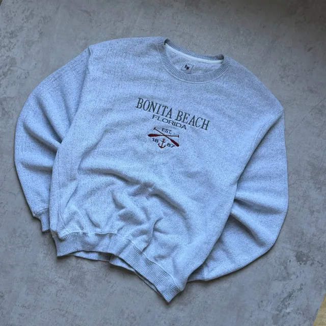 Ragwear USA Bonita Beach Florida Sweatshirt Size XL Grey Crewneck