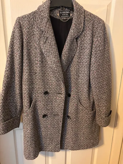Karizma East Ltd Vintage Tweed Double Breasted Coat