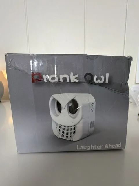 Prank Owl Motion-Activated Sound Effects Machine White