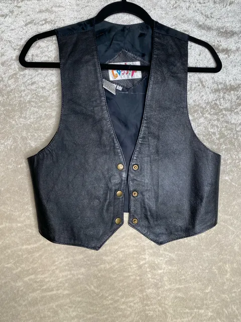 Gossip Leather Vest Size L