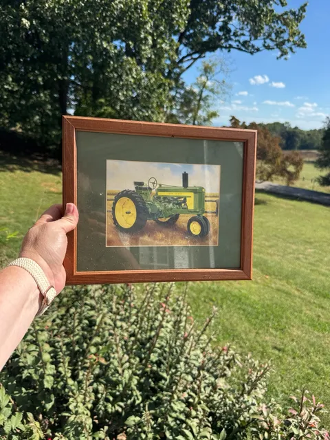 John Deere Tractor Framed Art Print Vintage Farmhouse Decor