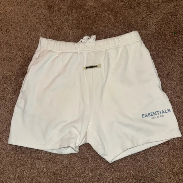 Fear Of God Essentials Fleece Sweat Shorts Size M White