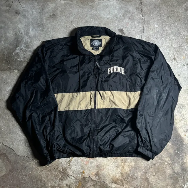Rare vintage 1990s Purdue Boilermakers Jacket Size XL Black and gold