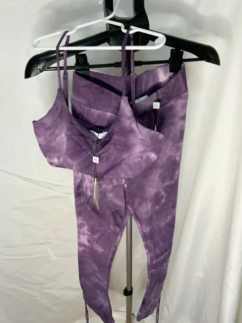 NWT Byegris Workout Set Tie Dye Purple Women Size S