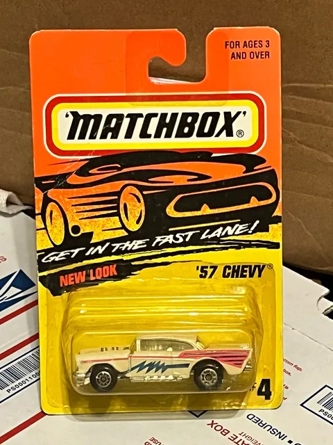 Matchbox 57 Chevy Fast Lane White Pink Car New In Package