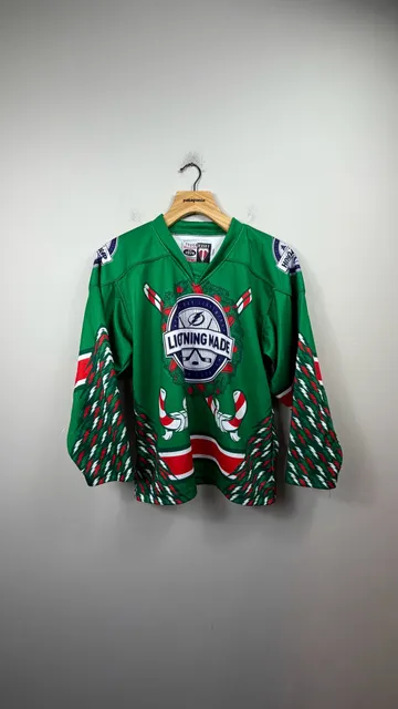 Tough Jersey Tampa Bay Lightning Holiday Hockey Jersey M Green