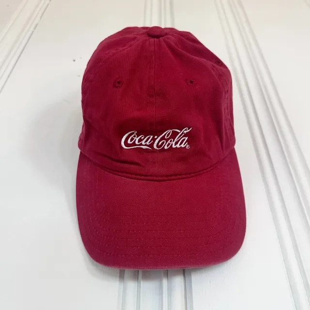 Coca-Cola Embroidered Logo Baseball Cap Red