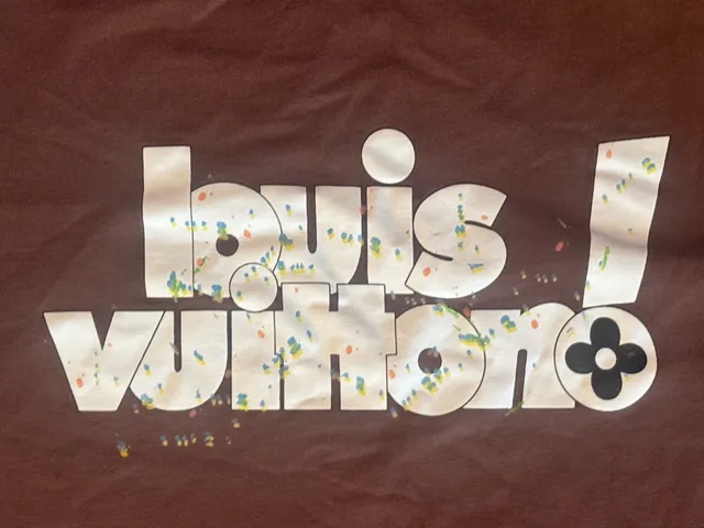 Louis Vuitton T-Shirt Size L Brown Logo Print
