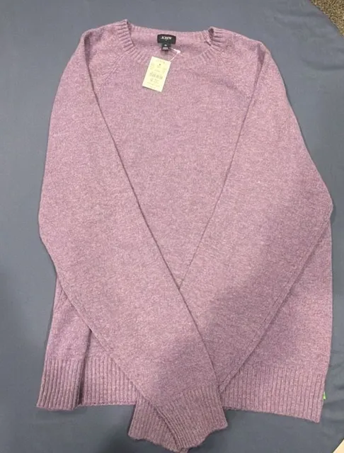 J.Crew Crewneck Sweater Size XL Purple Extra-Soft Yarn