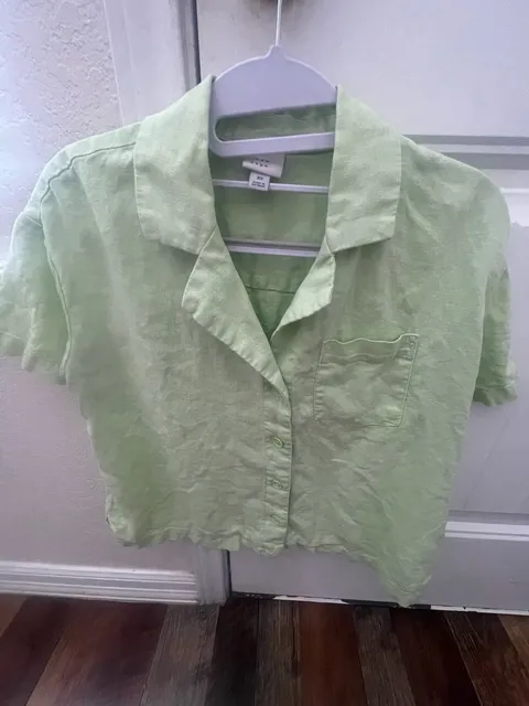 A New Day Short Sleeve Button Down Shirt Size XS