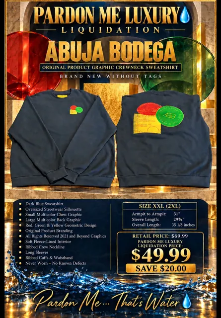 Abuja Bodega Original Product Graphic Crewneck Sweatshirt