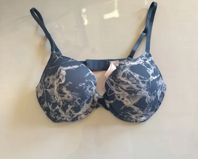 PINK Victoria's Secret Bra Size 36B Blue Marble Print
