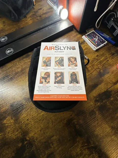 AirSlyng Fly Cozy Travel Pillow and Eye Mask Black
