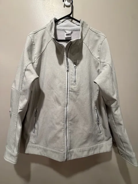 Cinch Softshell Jacket Size XL Gray Full Zip Fleece Lined