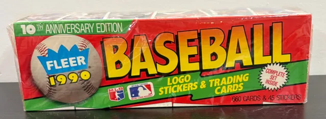 1990 Fleer Baseball Complete Set Factory Sealed Box 660 Cards 45 Stickers Item