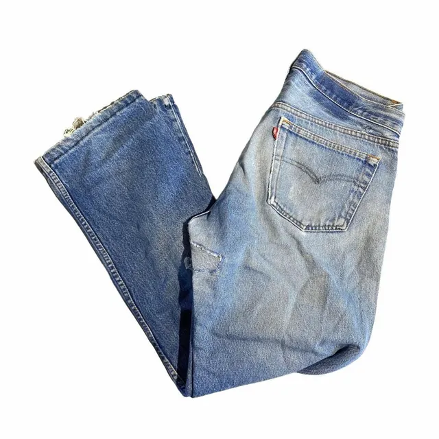 Levi's 501 Straight Leg Jeans Blue Denim